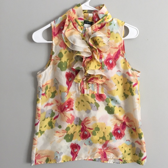 J. Crew Tops - J. Crew 100% Silk Blouse Shirt Size 4